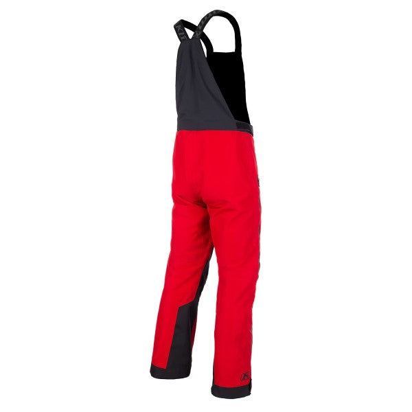 Pantalon de Motoneige Tomahawk BIB rouge noir, de dos