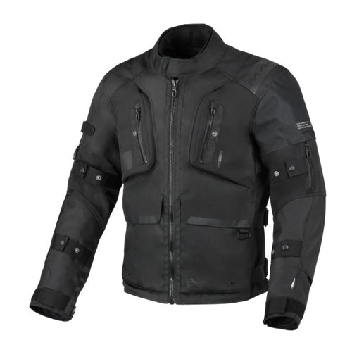 Manteau de Moto Higera Noir, de face