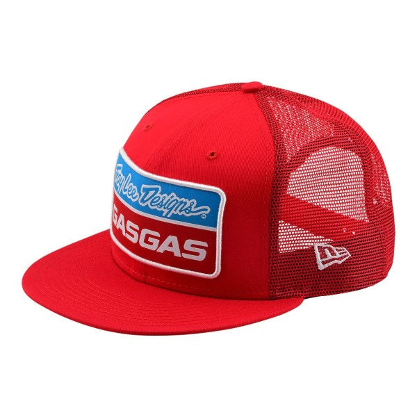 Casquette TLD GasGas Team Stock Rouge Bleu, de face