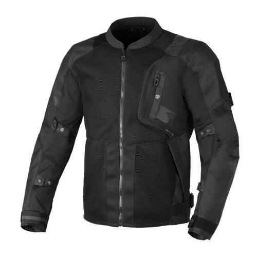 Manteau de Moto Raddic Noir, de face
