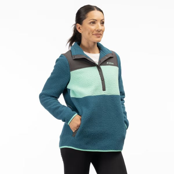 Veste De Travail Outback Trading Femme XL Bleu Peau Grasse - Doublure Sherpa Capuche
