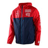 Veste Imperméable Coupe Vent TLD GasGas Stock Team Rouge Bleu, de face