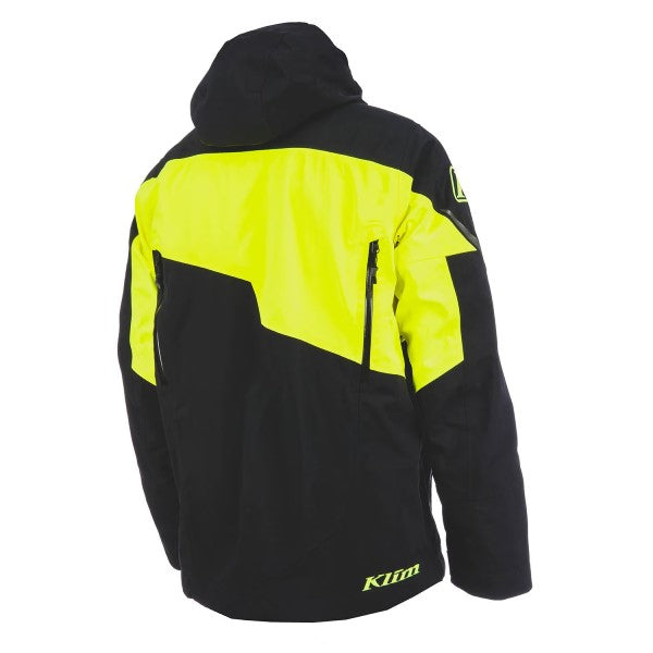 Manteau de Motoneige Storm noir jaune, de dos