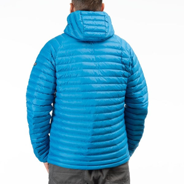 Manteau Arete Hooded bleu, de dos