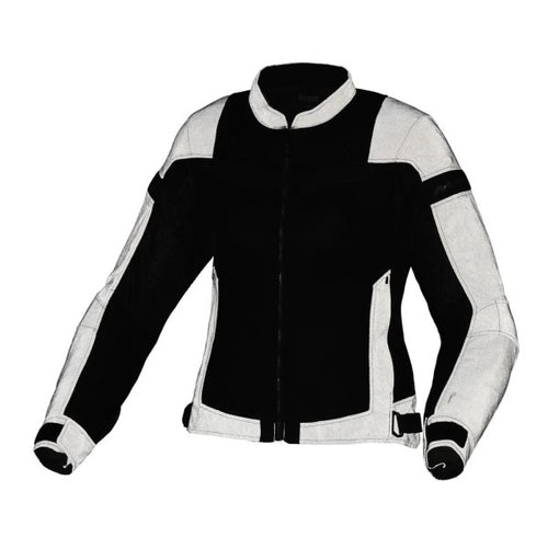 Manteau de Moto Velotura Night Eye Femme Noir/Blanc