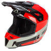 Casque de Snowcross F3 ECE noir rouge, côté gauche