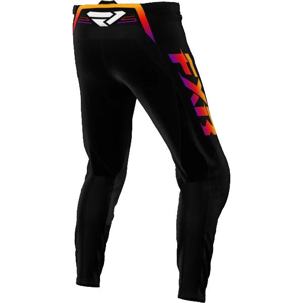 Pantalon de Motocross Clutch Enfant Noir/Orange derrière