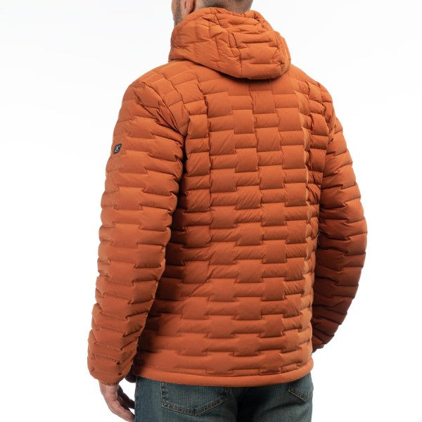 Manteau Boulder Stretch Down Hooded orange, de dos