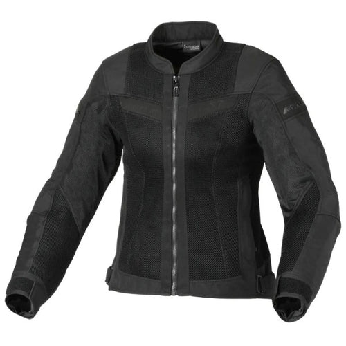 Manteau de Moto Velotura Femme Noir, de face