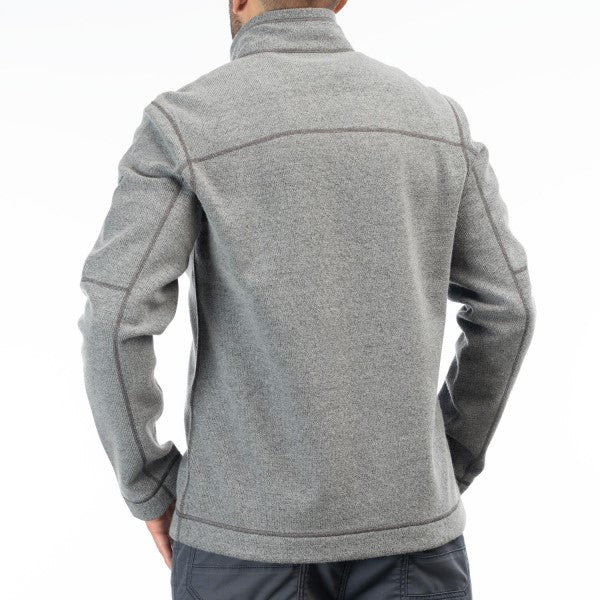 Coton ouatés Bighorn Canyon Wool Fleece ¼ Zip gris, de dos