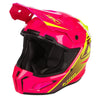 Casque Hors sentier de Motoneige T1 freeride rose, de face