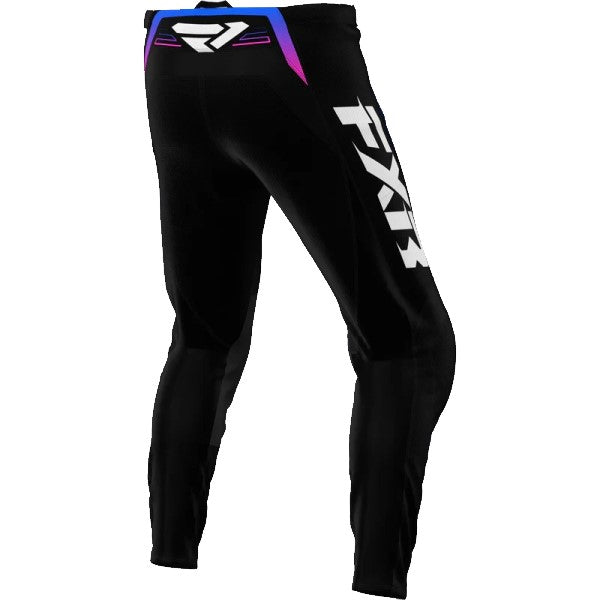 Pantalon de Motocross Clutch Enfant Noir/Rose/Bleu, Derrière