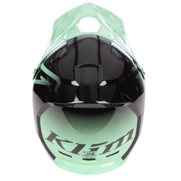 Casque de Snowcross F3 ECE noir vert, arrière