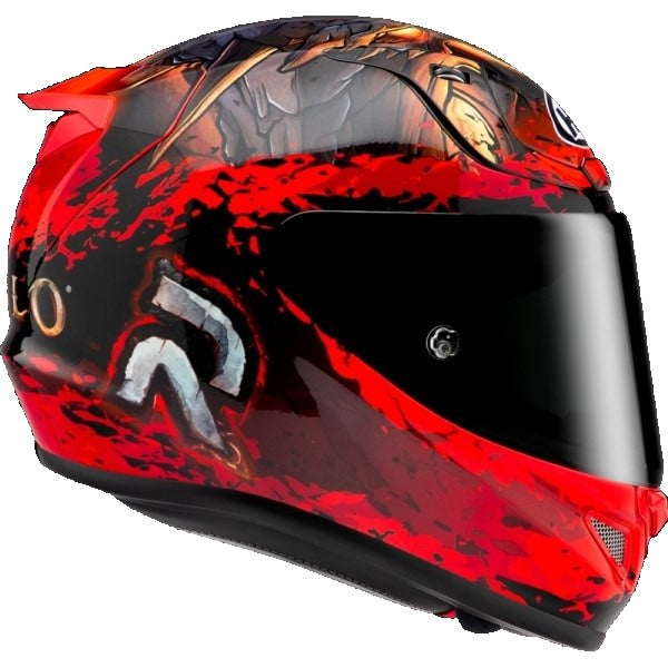 Casque Intégral de Moto RPHA 12 Diablo Rouge/Noir, côté droit