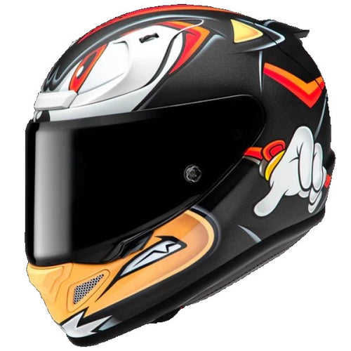 Casque Intégral de Moto RPHA 12 Shadow Hedgehog Noir,  Côté gauche