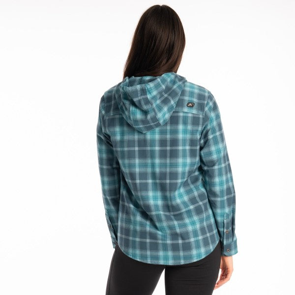 Coton Ouaté Ginny Mountain Midweight Stretch Flannel Femme Bleu, Dos