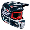 Casque de Motocross 3.5 V25 avec Lunettes Bleu/Blanc, côté droit