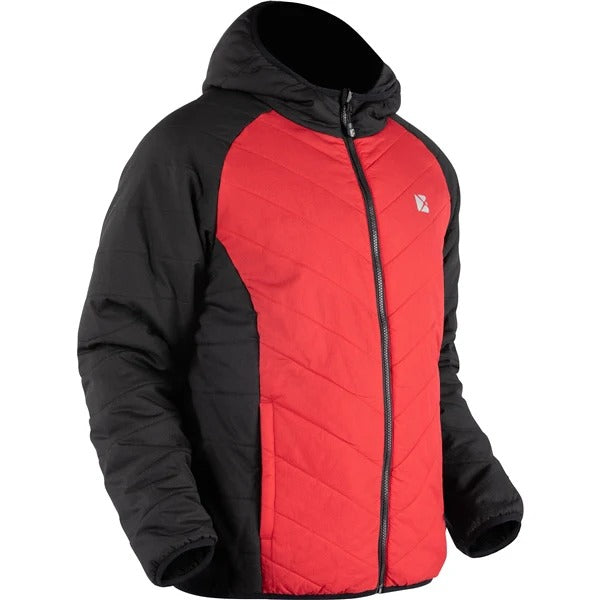 Manteau de Motoneige Phase Rouge Noir, de face