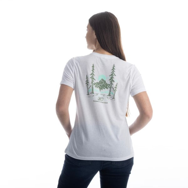 T-Shirt Canyon Tri-blend Femme Blanc, Dos