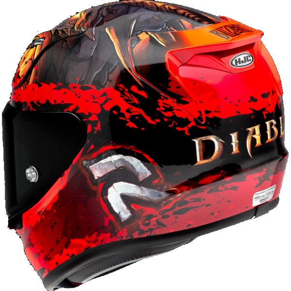Casque Intégral de Moto RPHA 12 Diablo Rouge/Noir,  Arrière