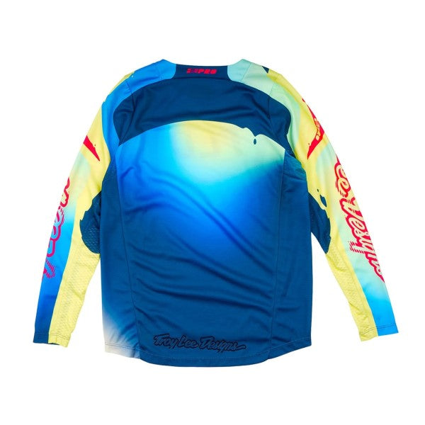 Chandail de Motocross Gp pro Drip Glo Junior Bleu/Jaune, Dos