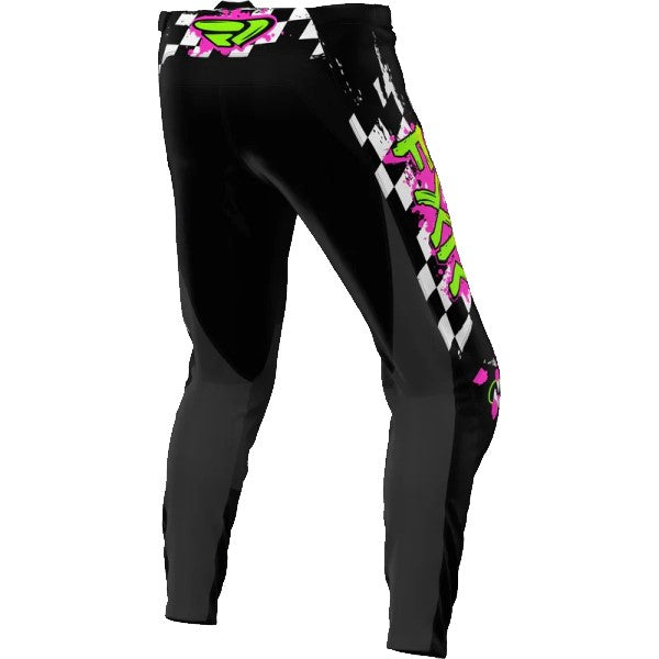 Pantalon de Motocross Clutch Junior  Noir/Vert Derrière