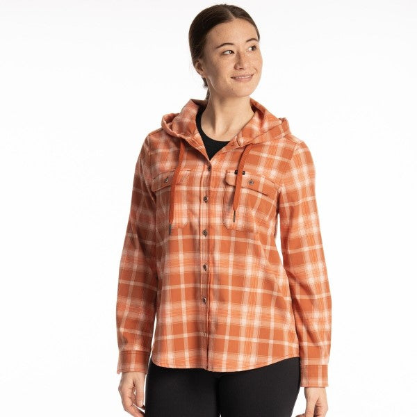 Coton Ouaté Ginny Mountain Midweight Stretch Flannel Femme Orange