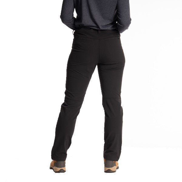 Pantalon passage Softshell Femme Noir, Dos