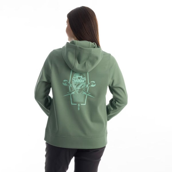 Coton Ouaté Petrol Pullover Femme Vert, Dos