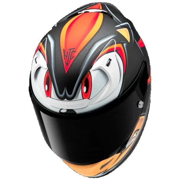 Casque Intégral de Moto RPHA 12 Shadow Hedgehog Noir, Dessus