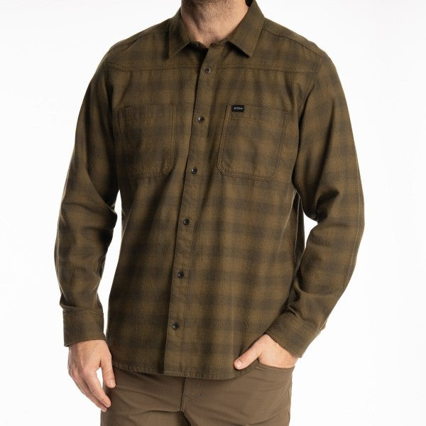 Chemise Table Rock Midweight en Flanelle Olive, de face