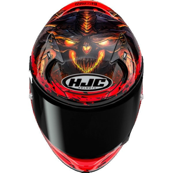 Casque Intégral de Moto RPHA 12 Diablo Rouge/Noir, Dessus