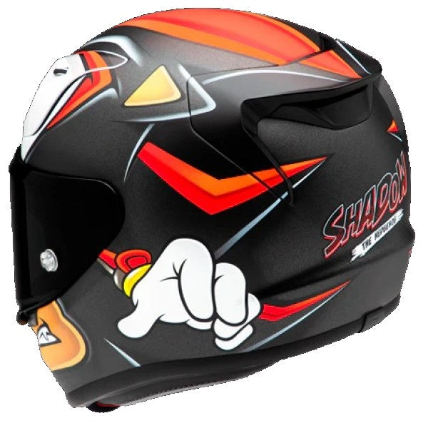 Casque Intégral de Moto RPHA 12 Shadow Hedgehog Noir, Arrière