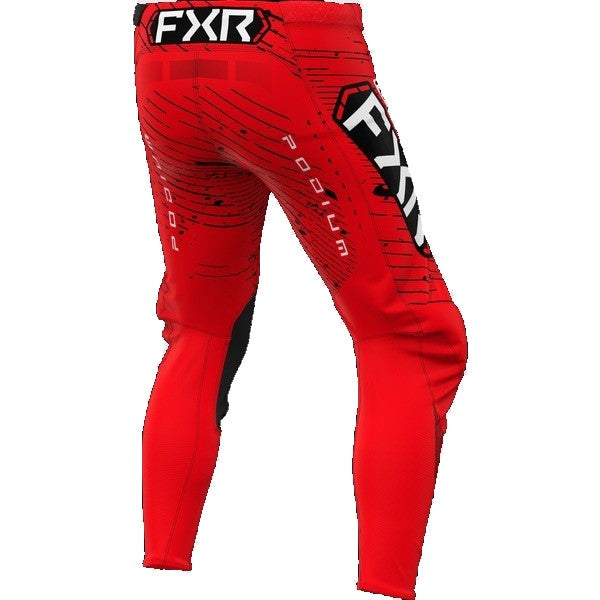 Pantalon de Motocross Podium Junior  Rouge, de dos