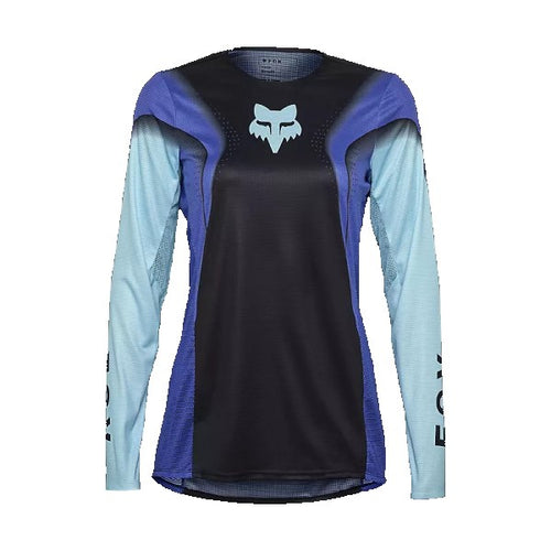 Chandail de Motocross Flexair Infinite Femme Noir Bleu, de face