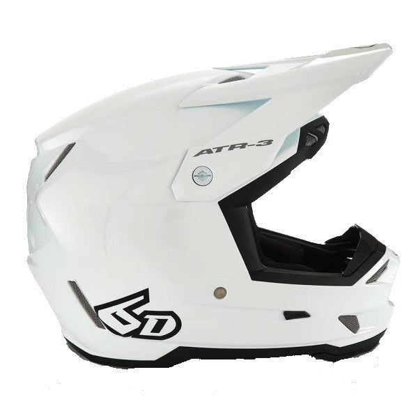 Casque de Motocross ATR-3 Solid Carbone Blanc