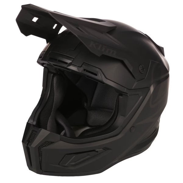 Casque Hors sentier de Motoneige T1 freeride noir, de face