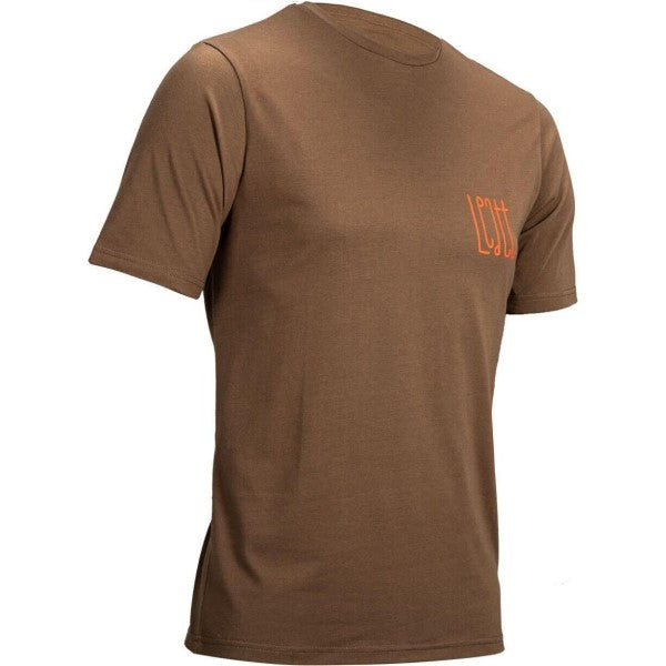 T-Shirt Core Brun de face