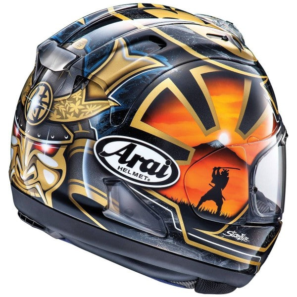 Casque Intégral de Moto Arai Corsair-X Dani SamuraiI-2 Noir Arrière