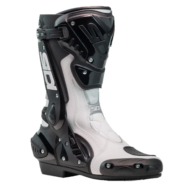Bottes de Moto ST Noir/Blanc, côté droit