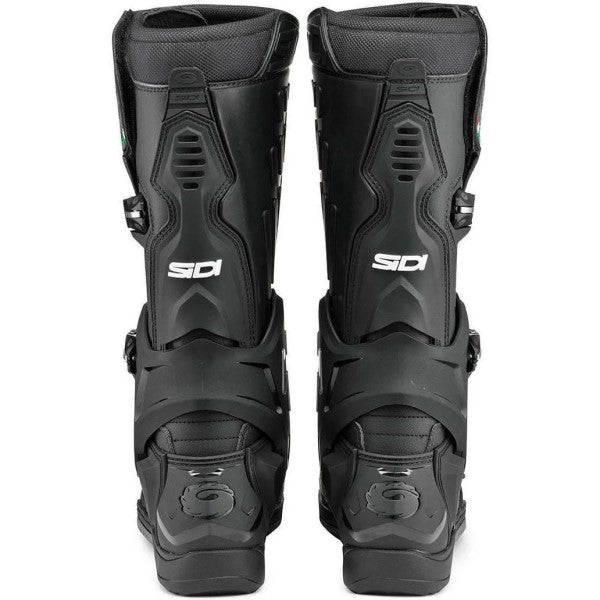 Bottes de Motocross Crossair noir en paire de dos