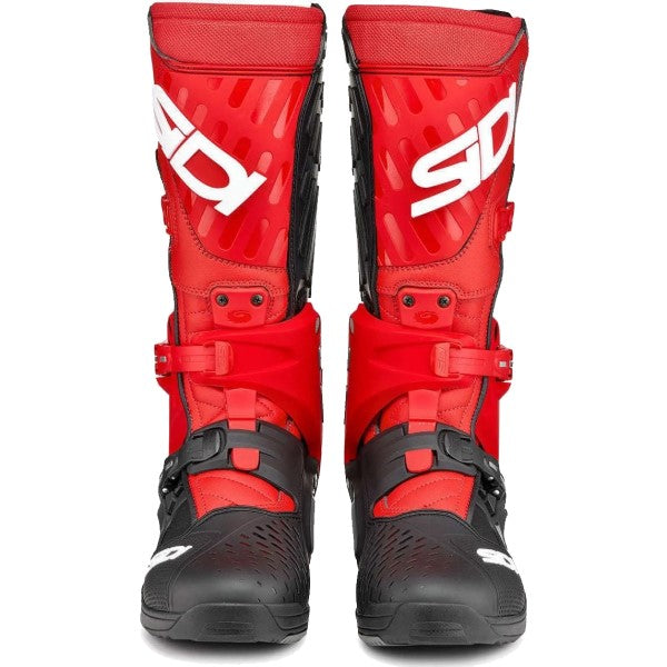 Bottes de Motocross Crossair rouge/noir en paire de face
