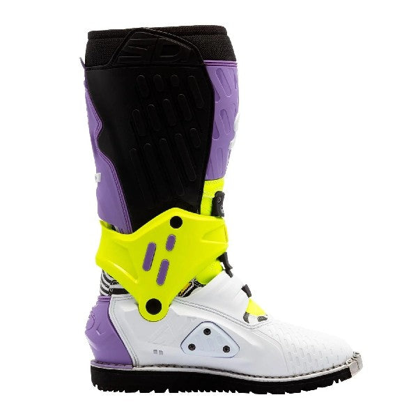 Bottes de Motocross Crossair HD Enduro Jaune/Mauve, côté Intérieur 
