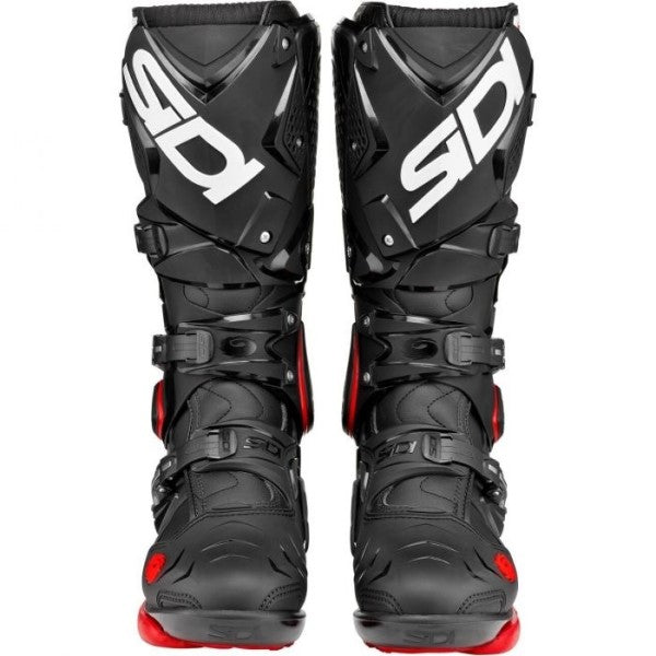 Bottes de Motocross Crossfire 2 SM/sidi noir rouge de face