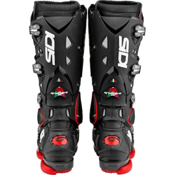 Bottes de Motocross Crossfire 2 SM/sidi noir rouge arrière 