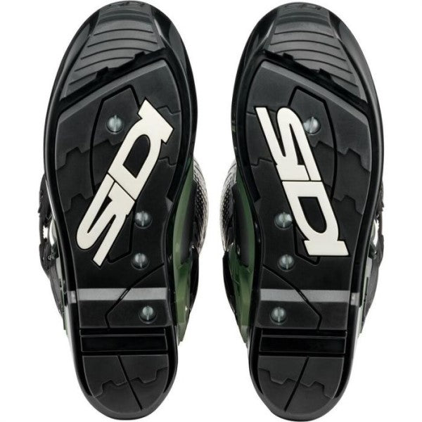 Bottes de Motocross Crossfire 3 SRS/Sidi vert, semelles
