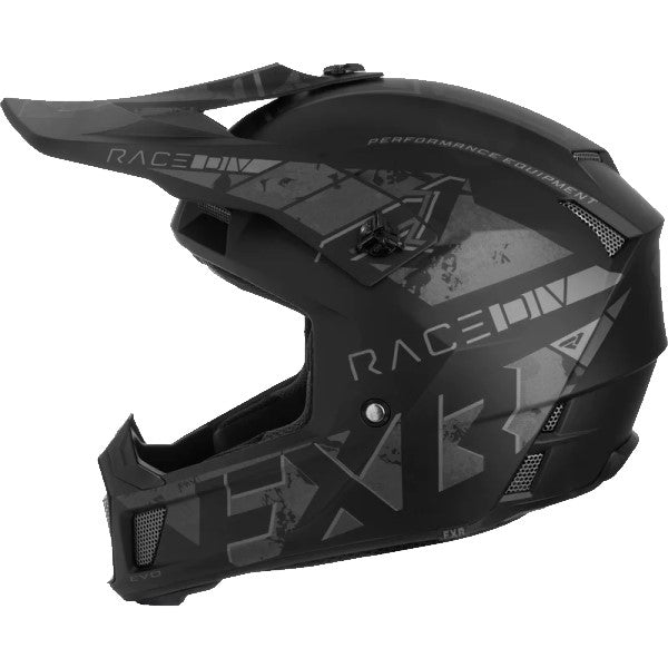 Casque de Motocross Clutch Stealth Noir Ops de gauche