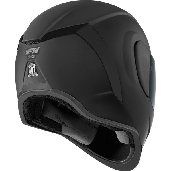 Casque Intégral de Moto Airform Dark Noir Mat incliné de dos