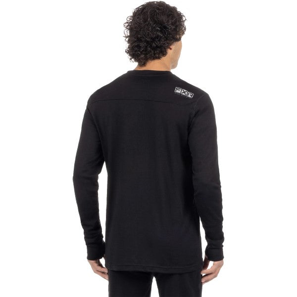 Chandail Sous-Vêtement de Motoneige Tenacious Merino Noir essayage homme de dos