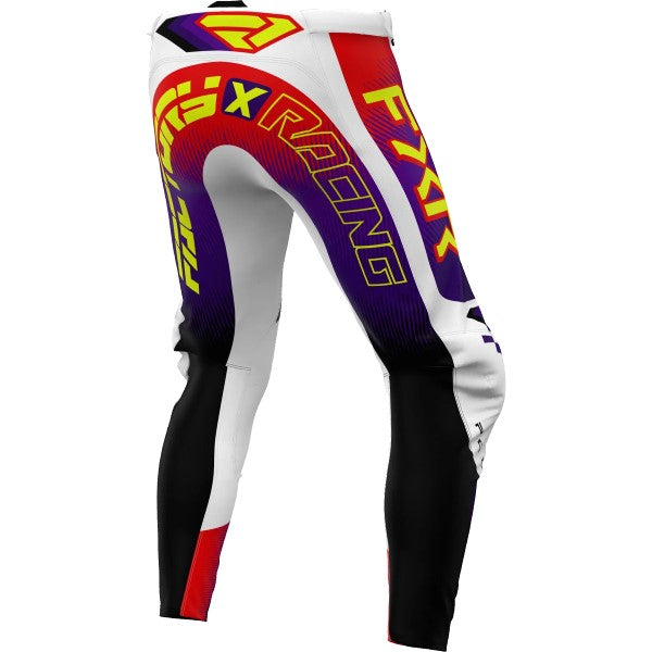 Pantalon de Motocross Podium Gladiator Blanc/Mauve de dos